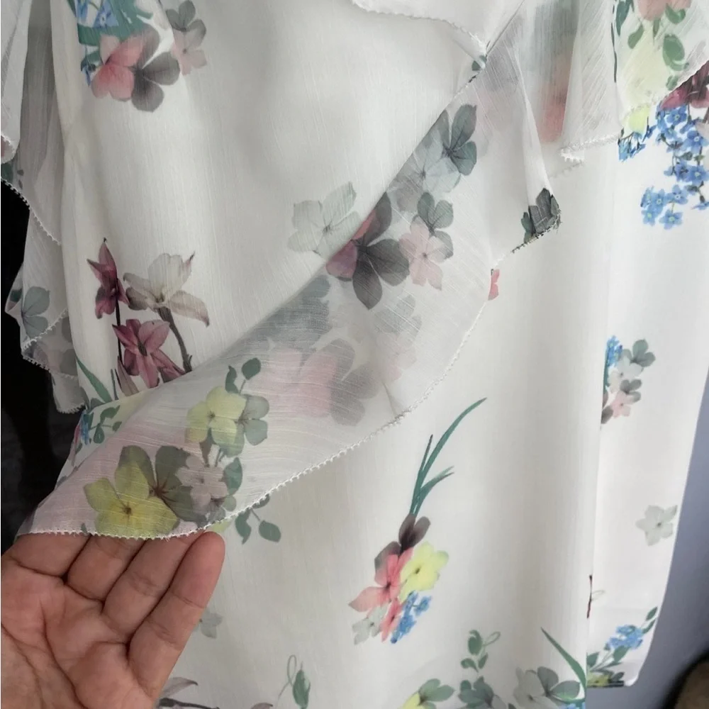 ☀️Ted Baker London Meeyah Pergola Fairy Cold Shoulder Camisole Size Large